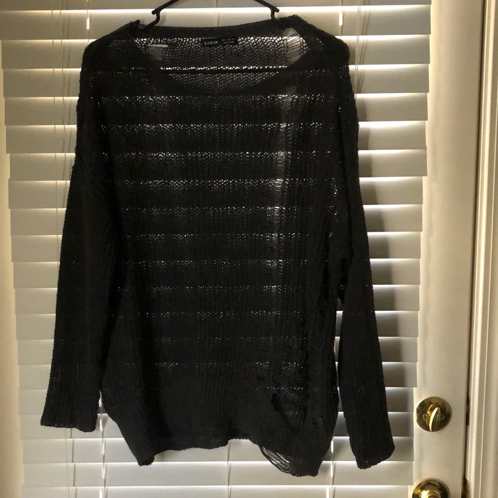 SHEIN distressed sweater